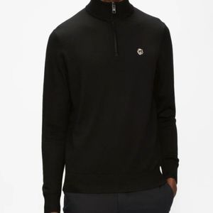 NWT Ted Baker Half Zip Tooting Merino Wool Sweater